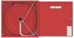 Innenhydrant DN25 ohne Platz für einen Feuerlöscher, Aufputzmontage, halbstarrer Schlauch L=30m, Patentverschluss, Maße Breite/Höhe/Tiefe. 780x780x165mm, rot RAL3000